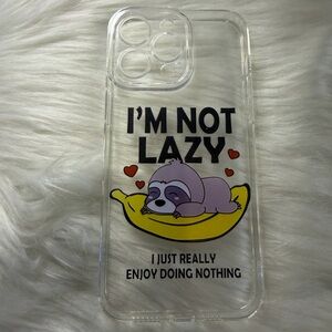 🧡10/$10 iPhone 15 max pro Clear Sloth Design Phone Case
